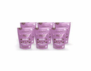 NUD Chocolate Covered Raisins, 6 pack