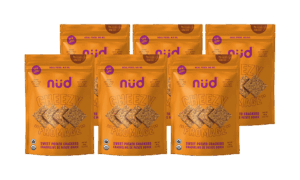 cheezy sweet potato crackers, 6 pack